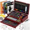 200 Piece Deluxe Art Set, Art Supplies with 3 Drawing Pads, Acrylic Paints, Crayons, Colored Pencils Set in Wooden Case, Professional Art Kit, for Adults, Teens and Artist, Paint Supplies